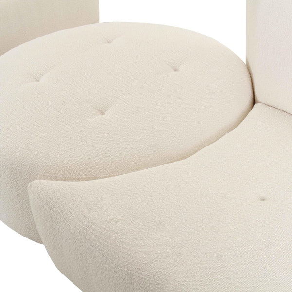TOV Furniture Fickle 4-Piece Cream Boucle Modular Sectional - Stylish, Comfortable, Customizable Seating Solution LAF TOV-L6866-C-SEC2L