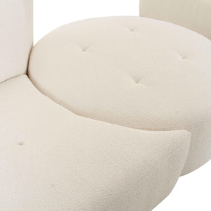 TOV Furniture Fickle 4-Piece Cream Boucle Modular Sectional - Stylish, Comfortable, Customizable Seating Solution RAF TOV-L6866-C-SEC2R