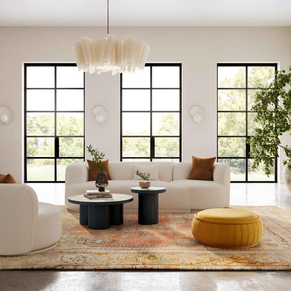 TOV Furniture Fickle Cream Boucle Modular Sofa - Versatile Seating for Modern Living Spaces with Handmade Quality LAF TOV-L6866-C-SO3L