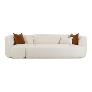 TOV Furniture Fickle Cream Boucle Modular Sofa - Versatile Seating for Modern Living Spaces with Handmade Quality RAF TOV-L6866-C-SO3R