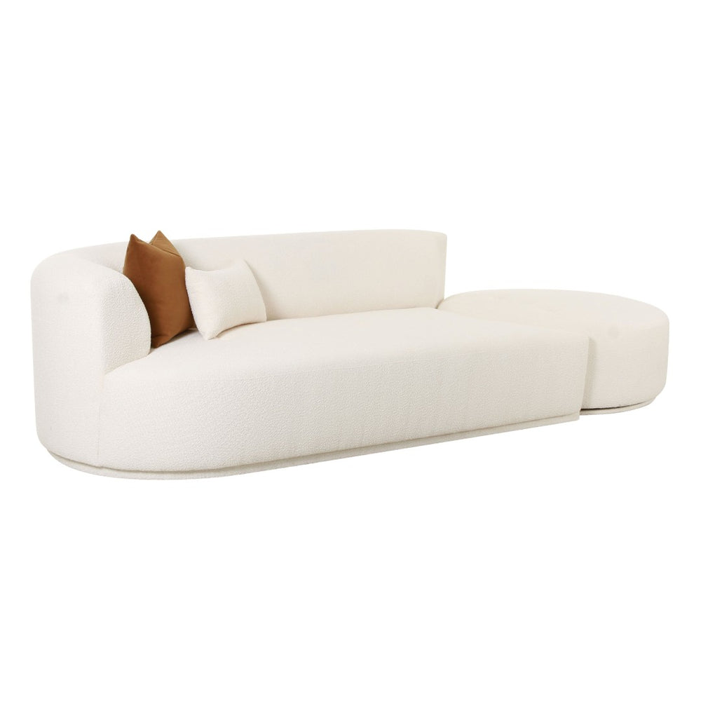 TOV Furniture Fickle 112" Modern Cream Boucle Modular Chaise Sofa for Customizable Comfort in Living Spaces LAF TOV-L6866-C-SO4L
