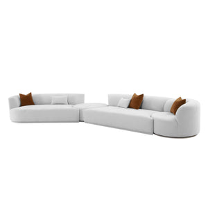 Fickle Grey Velvet 4-Piece Modular LAF Sectional TOV-L6866-G-SEC2L TOV Furniture