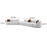 Fickle Grey Velvet 4-Piece Modular LAF Sectional TOV-L6866-G-SEC2L TOV Furniture