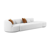 Fickle Velvet 3-Piece Chaise Modular Sofa