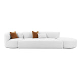 Fickle Grey Velvet 3-Piece Chaise Modular Sofa TOV-L6866-G-SO2 TOV Furniture