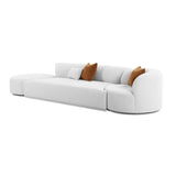 Fickle Grey Velvet 3-Piece Chaise Modular Sofa TOV-L6866-G-SO2 TOV Furniture