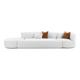 Fickle Grey Velvet 3-Piece Chaise Modular Sofa TOV-L6866-G-SO2 TOV Furniture