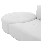 Fickle Grey Velvet 3-Piece Chaise Modular Sofa TOV-L6866-G-SO2 TOV Furniture