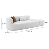 Fickle Grey Velvet 2-Piece Chaise Modular LAF Sofa TOV-L6866-G-SO4L TOV Furniture