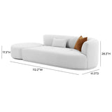 Fickle Grey Velvet 2-Piece Chaise Modular RAF Sofa TOV-L6866-G-SO4R TOV Furniture