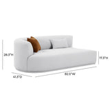 Fickle Grey Velvet Modular LAF Loveseat TOV-L68663 TOV Furniture