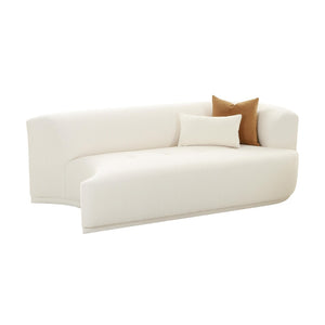 TOV Furniture Fickle Modular Loveseat - Handcrafted Cream Boucle Upholstery for Stylish Living Room Comfort RAF TOV-L68669