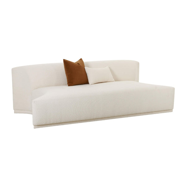 TOV Furniture Fickle 84" Cream Boucle Modular Armless Loveseat - Versatile Design for Custom Comfort & Style TOV-L68670