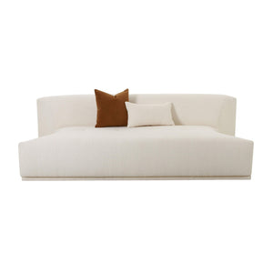 TOV Furniture Fickle 84" Cream Boucle Modular Armless Loveseat - Versatile Design for Custom Comfort & Style TOV-L68670