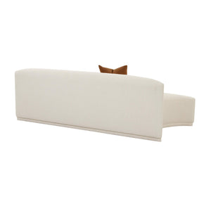 TOV Furniture Fickle 84" Cream Boucle Modular Armless Loveseat - Versatile Design for Custom Comfort & Style TOV-L68670