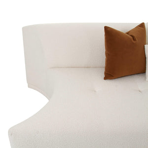 TOV Furniture Fickle 84" Cream Boucle Modular Armless Loveseat - Versatile Design for Custom Comfort & Style TOV-L68670