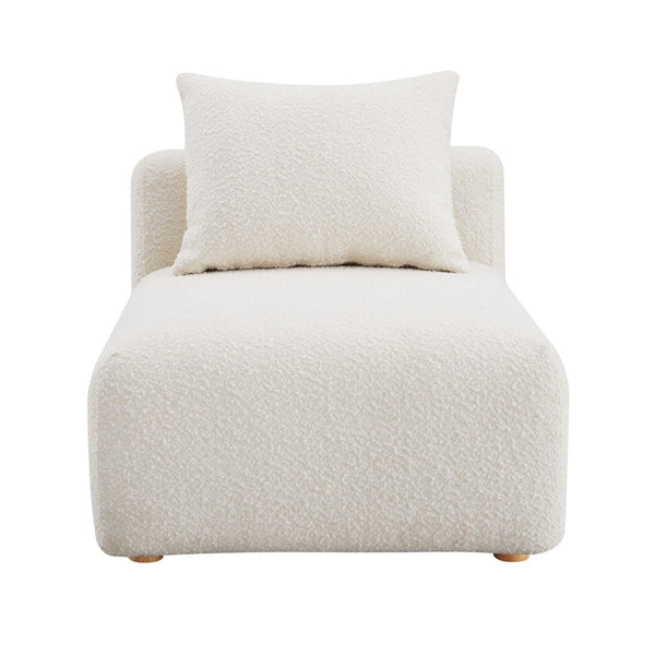 TOV Furniture Hangover Modular Armless Chair in Cream Boucle - Stylish, Comfortable, and Customizable Seating Option TOV-L68787-AC