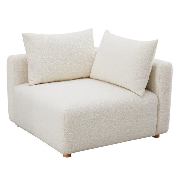 Hangover Cream Boucle Modular Corner Chair TOV-L68787-C TOV Furniture