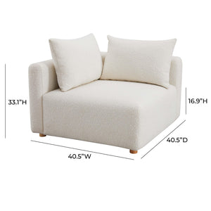 Hangover Cream Boucle Modular Corner Chair TOV-L68787-C TOV Furniture