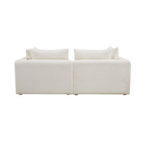 TOV Furniture Hangover 81" Cream Boucle Loveseat - Stylish Modular Seating for Comfort, Versatility & Modern Spaces TOV-L68787-LO