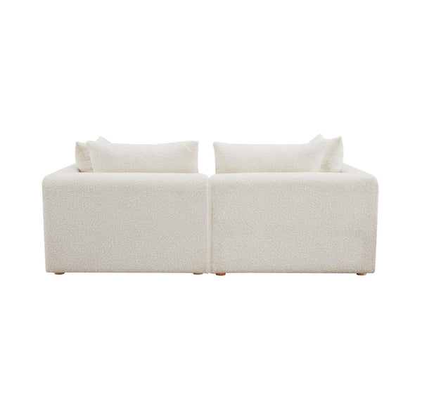 TOV Furniture Hangover 81" Cream Boucle Loveseat - Stylish Modular Seating for Comfort, Versatility & Modern Spaces TOV-L68787-LO