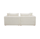 Hangover Cream Boucle Loveseat TOV-L68787-LO TOV Furniture