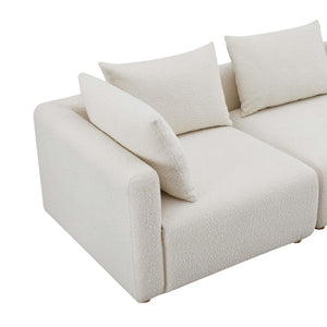 TOV Furniture Hangover 81" Cream Boucle Loveseat - Stylish Modular Seating for Comfort, Versatility & Modern Spaces TOV-L68787-LO