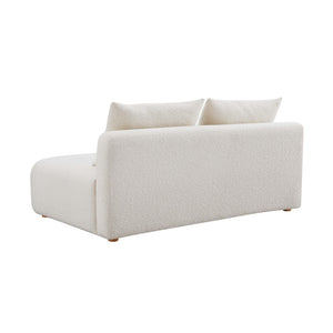 TOV Furniture Hangover 64" Cream Boucle Modular Loveseat - Stylish, Comfortable, Customizable for Modern Living Spaces TOV-L68787-LS