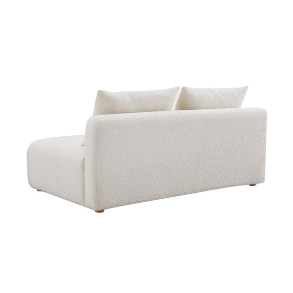 TOV Furniture Hangover 64" Cream Boucle Modular Loveseat - Stylish, Comfortable, Customizable for Modern Living Spaces TOV-L68787-LS