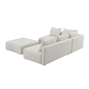 TOV Furniture Hangover 4-Piece Cream Boucle Modular Chaise Sectional - Stylish, Customizable Comfort for Your Home TOV-L68787-SEC1