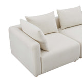 Hangover Cream Boucle 5-Piece Modular L-Sectional TOV-L68787-SEC2 TOV Furniture
