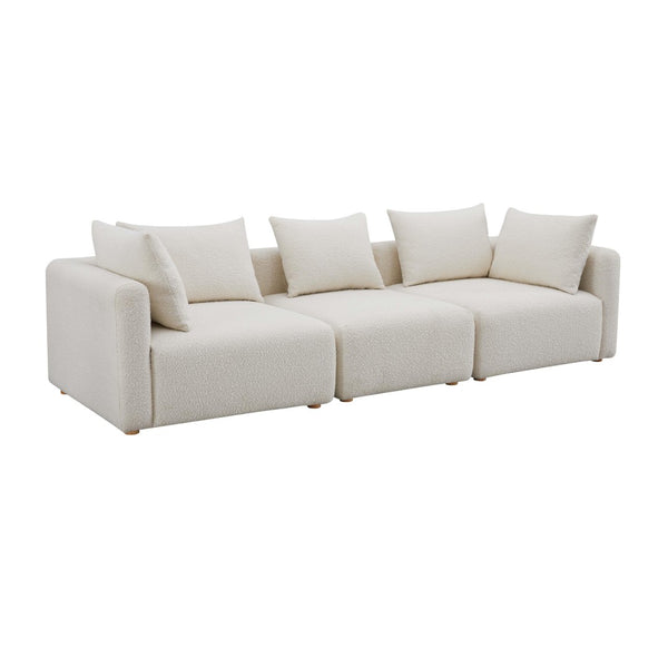 TOV Furniture Hangover 112.5" Cream Boucle Modular Sofa - Stylish, Versatile Seating for Modern Living Spaces TOV-L68787-SO