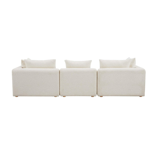 TOV Furniture Hangover 112.5" Cream Boucle Modular Sofa - Stylish, Versatile Seating for Modern Living Spaces TOV-L68787-SO