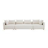 Hangover Cream Boucle 145" Long Sofa TOV-L68787-SO1 TOV Furniture