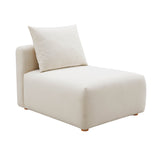Hangover Cream Performance Linen Modular Armless Chair TOV-L68788-AC TOV Furniture