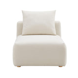Hangover Cream Performance Linen Modular Armless Chair TOV-L68788-AC TOV Furniture