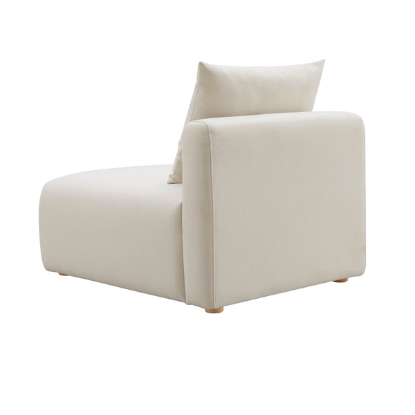 Hangover Cream Performance Linen Modular Armless Chair TOV-L68788-AC TOV Furniture