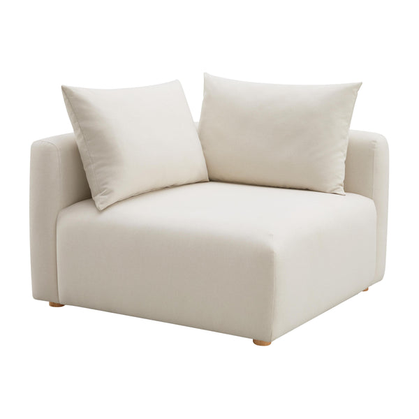 Hangover Cream Performance Linen Modular Corner Chair TOV-L68788-C TOV Furniture