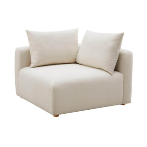 Hangover Cream Performance Linen Modular Corner Chair TOV-L68788-C TOV Furniture