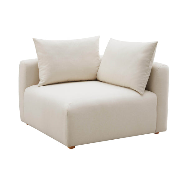 Hangover Cream Performance Linen Modular Corner Chair TOV-L68788-C TOV Furniture