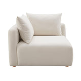 Hangover Cream Performance Linen Modular Corner Chair TOV-L68788-C TOV Furniture
