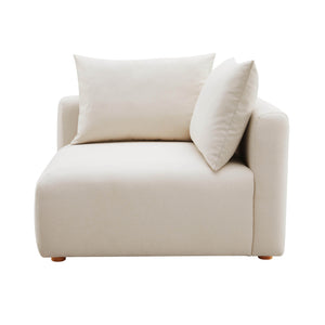 Hangover Cream Performance Linen Modular Corner Chair TOV-L68788-C TOV Furniture