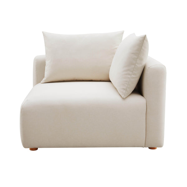 Hangover Cream Performance Linen Modular Corner Chair TOV-L68788-C TOV Furniture