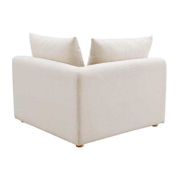 Hangover Cream Performance Linen Modular Corner Chair TOV-L68788-C TOV Furniture