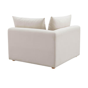 Hangover Cream Performance Linen Modular Corner Chair TOV-L68788-C TOV Furniture