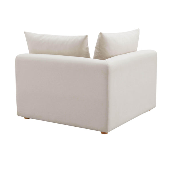 Hangover Cream Performance Linen Modular Corner Chair TOV-L68788-C TOV Furniture