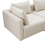Hangover Cream Performance Linen Loveseat TOV-L68788-LO TOV Furniture