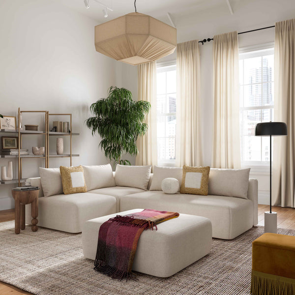 Hangover Cream Performance Linen Modular Loveseat TOV-L68788-LS TOV Furniture