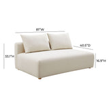 Hangover Cream Performance Linen Modular Loveseat TOV-L68788-LS TOV Furniture
