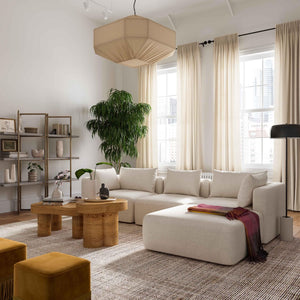 TOV Furniture Hangover 4-Piece Cream Performance Linen Modular Sectional - Stylish Comfort for Every Space TOV-L68788-SEC